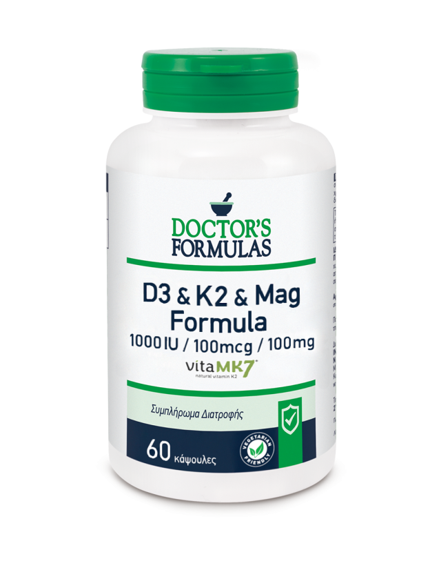 D3 1000IU & K2 100mcg & MAG 100mg FORMULA Dietary Supplement, Normal Function of the Nervous & Muscular System